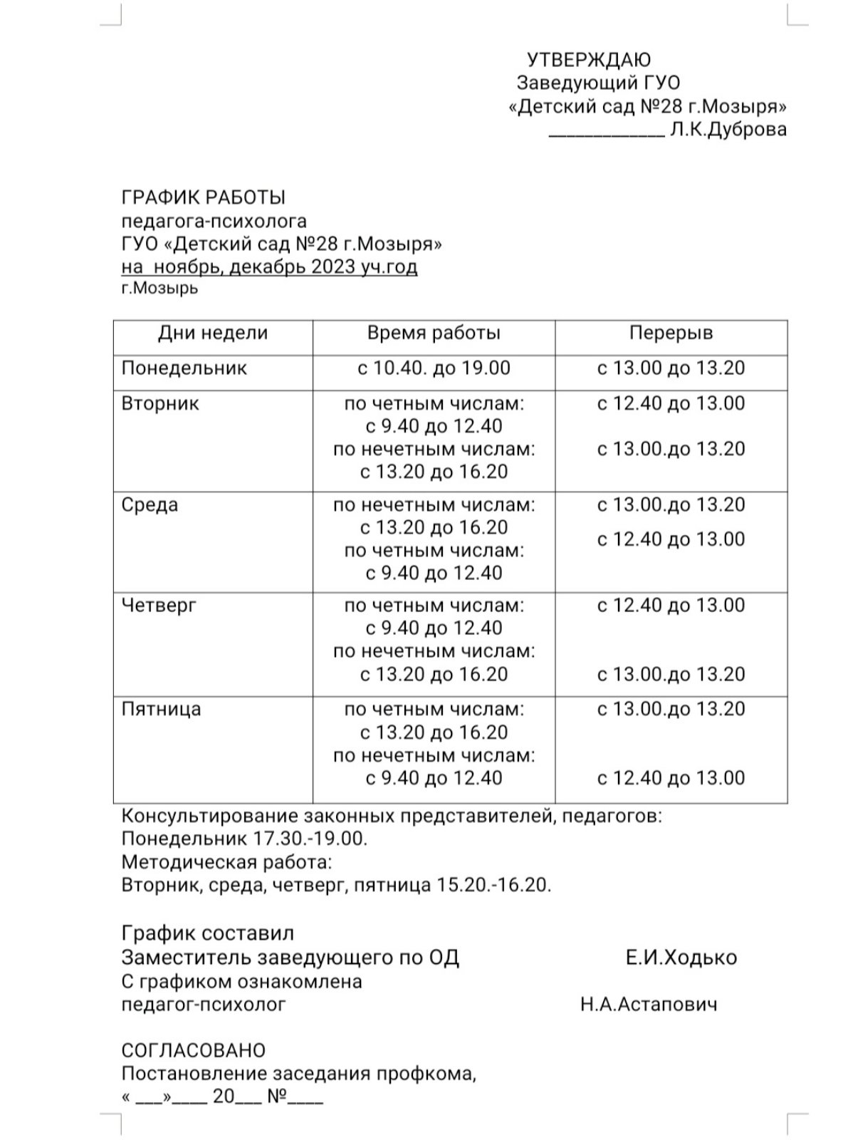 Работа педагога-психолога - Детский сад №28 г.Мозыря